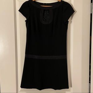 nanette lepore / little black dress with keyhole detail / size 2